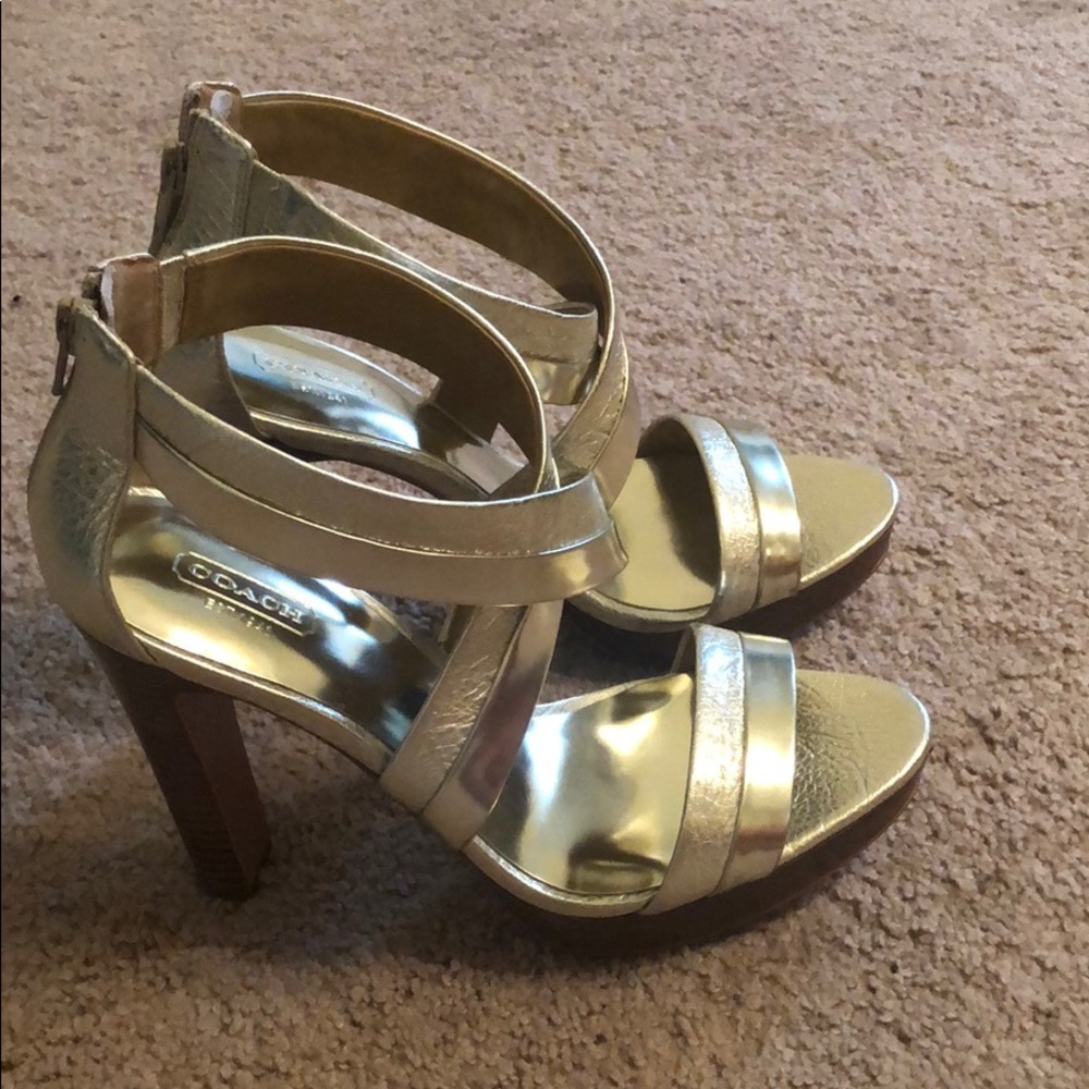 Coach platform heels size 9